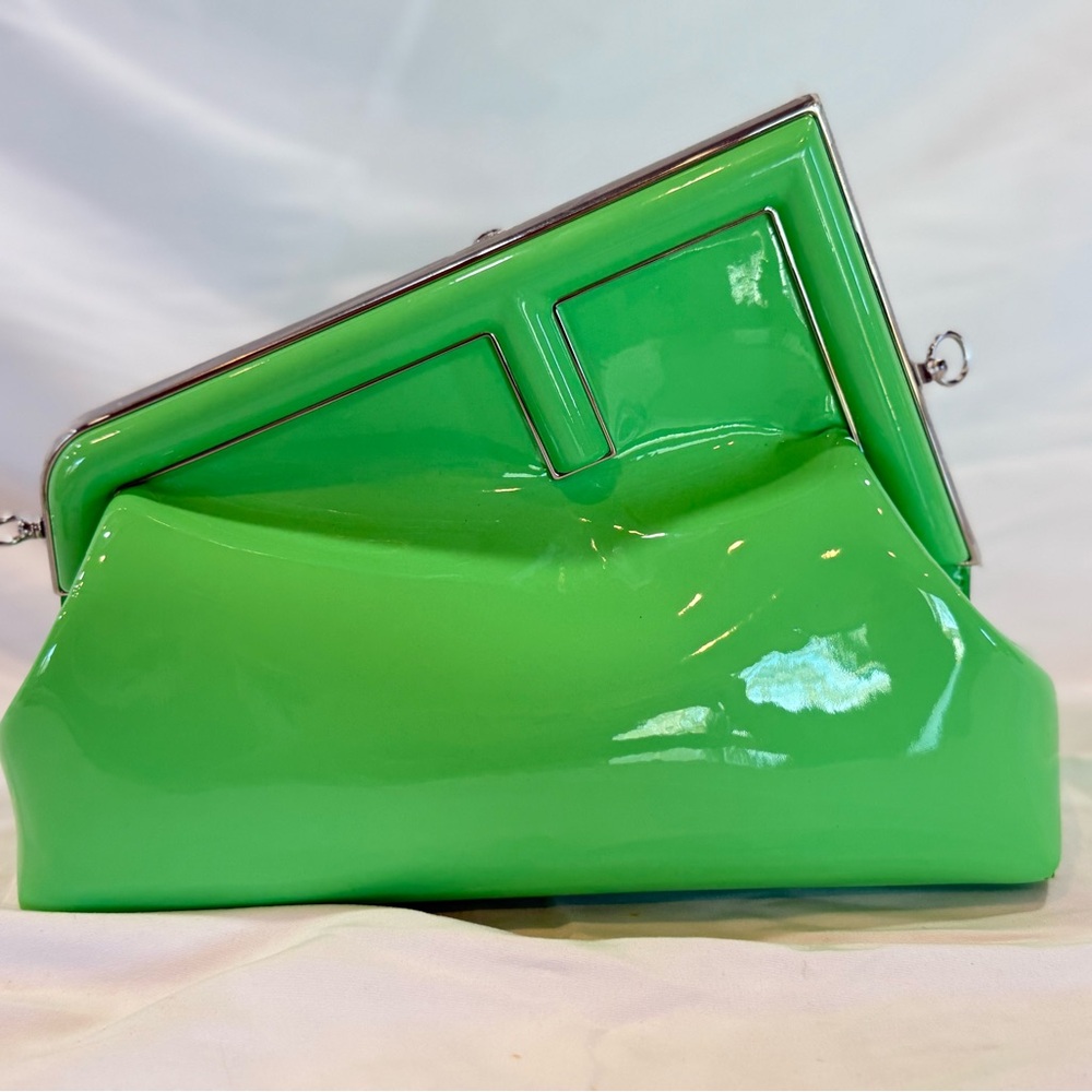AUTHENTIC! RARE  Patent Lime Green Fendi First <3
